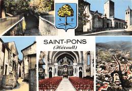 CPSM 34 ST PONS MULTI VUES Grand Format 15 X 10,5 Cm - Saint-Pons-de-Thomières