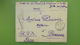 Lettre 1915 En Franchise Militaire 4e Zouves Détachement D'Enchir Zériba Par Zaghouan Pour Beaune Cote D' Or - Briefe U. Dokumente