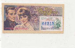 BL 200 / BILLETS LOTERIE NATIONALE     NOUS DEUX   1966 - Billetes De Lotería