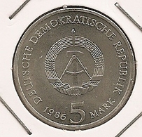 GERMAN ALLEMAGNE ALEMANHA 5 MARK 1985  Subject: Potsdam - Sanssouci Palac  138 MTG 296 000 - 5 Marcos