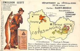 Non Classé.Divers :    22          Emulsion Scott.   Carte Du Département       (voir Scan) - Andere & Zonder Classificatie