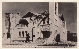 Long Beach California, 1933 Earthquake Damage To M.E. Church, C1930s Vintage Real Photo Postcard - Long Beach