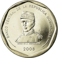 Monnaie, Dominican Republic, 25 Pesos, 2008, SPL, Copper-nickel, KM:107 - Dominicana