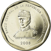 Monnaie, Dominican Republic, 25 Pesos, 2008, SPL, Copper-nickel, KM:107 - Dominicaine