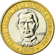 Monnaie, Dominican Republic, Sanchez, 5 Pesos, 2008, SPL, Bi-Metallic, KM:89 - Dominicaanse Republiek