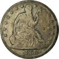 Monnaie, États-Unis, Seated Liberty Half Dollar, Half Dollar, 1858, U.S. Mint - 1839-1891: Seated Liberty