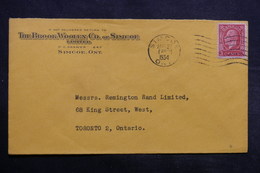 CANADA - Enveloppe Commerciale De Simcoe Pour Toronto En 1934 - L 33410 - Covers & Documents