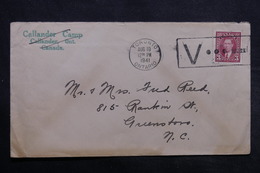 CANADA - Enveloppe De Toronto En 1941, Oblitération Plaisante - L 33411 - Covers & Documents