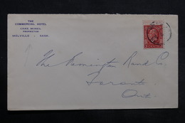 CANADA - Enveloppe Commerciale De Melville Pour Toronto En 1934 - L 33413 - Cartas & Documentos