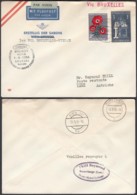 LUXEMBOURG 1956 1Er VOL SABENA BRUXELLES - VIENNE (BE) DC-3733 - Covers & Documents