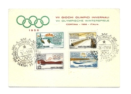 1956 - Italia 793/96 Olimpiadi Di Cortina - Cartolina Commemorativa     14/34M - Winter 1956: Cortina D'Ampezzo