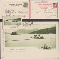 Grèce 1902/19. Entier Postal Et FM. Trésor Et Postes. Corfou, Ponticonissi. Monastère, île De La Souris, Ulysse - Mythologie