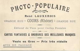 69 COURS PHOTO POPULAIRE  RENE LAUXEROIS GRANDE RUE 3 SCANS  CARTE PHOTO SPECIMEN Chemin De Fer Saint Victor A Cours TBE - Cours-la-Ville