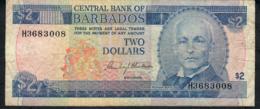 BARBADOS P30 2 DOLLARS 2000 #H3  Signature 1      AVF - Barbados