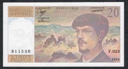 FRANCE P151c 20 FRANCS 1988 #023 AU-UNC. - 20 F 1980-1997 ''Debussy''