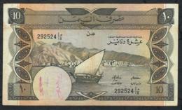 YEMEN D.R. P9b 10 DINARS 1984 Signature 4 "ADEN" FINE Nice !only Writtings - Yémen
