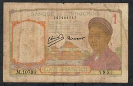 FRENCH INDOCHINA P54c 1 PIASTRE 1946 V FINE - Indochina