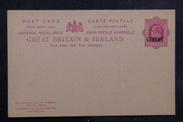 LEVANT BRITANNIQUE - Entier Postal Surchargé " Levant " Non Circulé - L 33530 - Levant Britannique