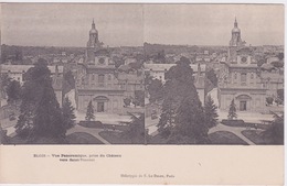 41 - BLOIS -VUE PANORAMIQUE  VERS ST VINCENT - VUE STEREOSCOPIQUE AVEC PUB CHOCOLAT LOUIT AU VERSO - - Cartes Stéréoscopiques