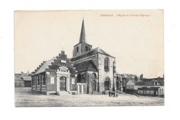 CPA  80 Oisemont L'eglise Et La Caisse D'épargne Non écrite - Oisemont