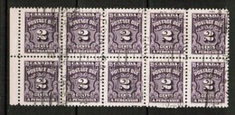 CANADA  Scott # J 16 VF USED BLOCK Of 10 (LG-1153) - Port Dû (Taxe)