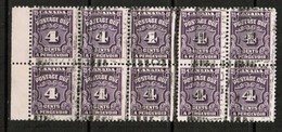 CANADA  Scott # J 17 VF USED BLOCK Of 10 (LG-1155) - Portomarken