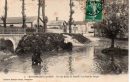 Cpa Mourmelon Le Grand Sur Les Bords Du Chenu,le Pont Du Berger. - Mourmelon Le Grand