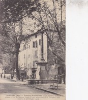 83 / LORGUES / FONTAINE MONUMENTALE / / CACHET CHASSEURS A PIED - Lorgues