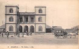 M08265 "ISMAILIA-THE STATION"ANIMATA-STAZIONE-OMNIBUS - CART. ORIG. DATATA 9 AGOSTO 1921 - Ismaïlia