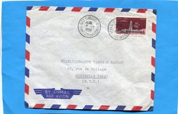 MARCOPHILIE-Lettre Cote Des Somalis > Françe-Cad  - 1959+  Stamps-282 15frs Mosquée - Covers & Documents