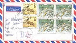 Zimbabwe 1993 Macheke Hand Axe Kudu Underfranked Taxed Cover - Zimbabwe (1980-...)