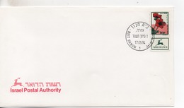 Cpa.Timbres.Israël.1994.Beit Hanun.Israel Postal Authority  Timbre Anémones - Unused Stamps (without Tabs)