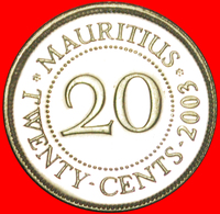 + PORTRAIT (1987-2016): MAURITIUS ★ 20 CENTS 2003 MINT LUSTER! LOW START ★ NO RESERVE! - Maurice