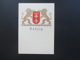 3. Reich Danzig Postkarte Mit Danziger Wappen Verlag Danziger Verlags Gesellschaft Paul Rosenberg - Danzig