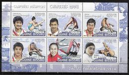 GUINEE BISSAU Feuillet  N° 2740/45  * * ( Cote 20e ) Jo 2008 Natation Plongeon  Planche A Voile Champions Chinois - Tuffi