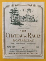 10808 - Château Du Rauly 1987 - Monbazillac