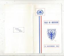 Menu , 11 NOVEMBRE 1964 (Armistice), Ville De BRESSUIRE ,  Deux Sèvres ,  2 Scans , Frais Fr 1.75 E - Menus