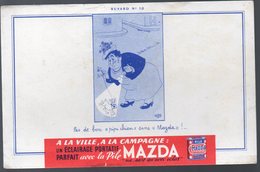 Buvard Dessin De Dubout (pipi Chien)   Offert Par La PILE MAZDA (PPP11076) - Piles