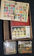 MISCELLANEOUS ACCUMULATION In Carton Incl. British Commonwealth In Stock Book, Juvenile Collection, 100's Loose Stamps F - Sonstige & Ohne Zuordnung