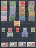 BRITISH WEST INDIES M & U Remaindered Collection On Black Stock Leaves From St. Kitts, 1903 ½d, 1d (3), 2½d, 5s All Optd - Other & Unclassified