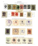 ALBANIA 1909-1934 M & U Collection Incl. 1913 Turkish Stamps Hand Stamped (14) Appear Genuine ( 5 With Certificates), 19 - Altri & Non Classificati