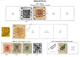 CHINA (SHANGHAI) 1865-1893 Collection With 1866 6c Terracotta Unused (?), 1866-72 2c, 4c, 8c Unused Or O.g. 1873-75 1c O - Altri & Non Classificati