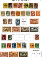 FRENCH COLONIES Collection On Leaves With Oubangui - Tchad 1915 To 5f M, 1924 Set, 1922 Set Etc. Tchad 1922 To 5f, 1924  - Other & Unclassified