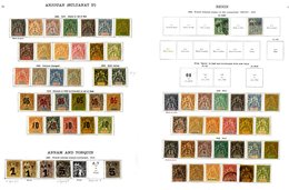 FRENCH COLONIES Collection Of Smaller Areas Incl. Benin With 1893 To 1f, 1894 To 1f, Anjouan 1892 To 1f, New Colours Sur - Sonstige & Ohne Zuordnung