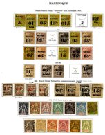 FRANCE (MARTINIQUE) 1886-1935 Collection - 1886-91 Good Range Of Ovpts & Surcharges, 1892 To 1f, 1899 New Colours Surcha - Otros & Sin Clasificación