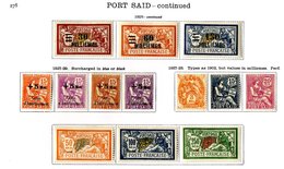 FRANCE (PORT SAID) 1899-1925 Collection With 1899 15 Values To 5f M, 1921-23 Values To 30c M Etc. Later Plus A Registere - Andere & Zonder Classificatie