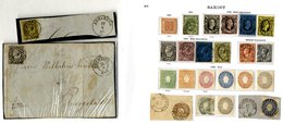 GERMAN STATES SAXONY 1850-1863 Range Incl. 1851 To 3ngr U, 1855 ½ngr To 10ngr U Plus ½ngr On Cover Front & 3ngr On A Pie - Other & Unclassified