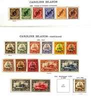 GERMAN COLONIES CAROLINE ISLANDS 1899 Optd. Set M & 1901 Yacht Set M. Cat. £450 (20) - Other & Unclassified