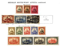 GERMAN COLONIES GERMAN NEW GUINEA 1897 Optd. Set M (Cat. £120), 1900 No Wmk. Yacht Set M (Cat. £325). GERMAN SOUTH WEST  - Other & Unclassified