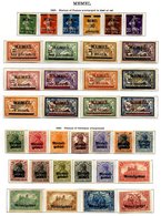 MEMEL 1920-1922 Complete M Collection Incl. 1920 Set (18), 1920 Aug Set (17) Etc. Also LITHUANIAN OCCUPATION Appears Com - Other & Unclassified